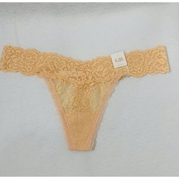 GB Thong Juniors Women L Nylon Lace Multicolor Pastel Set of 3 Romantic Sexy NWT - Picture 7 of 7